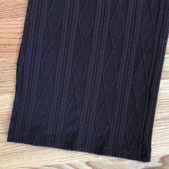 Espresso Brown Knitted Wide Leg High Rise Pants - Picture 3 of 6